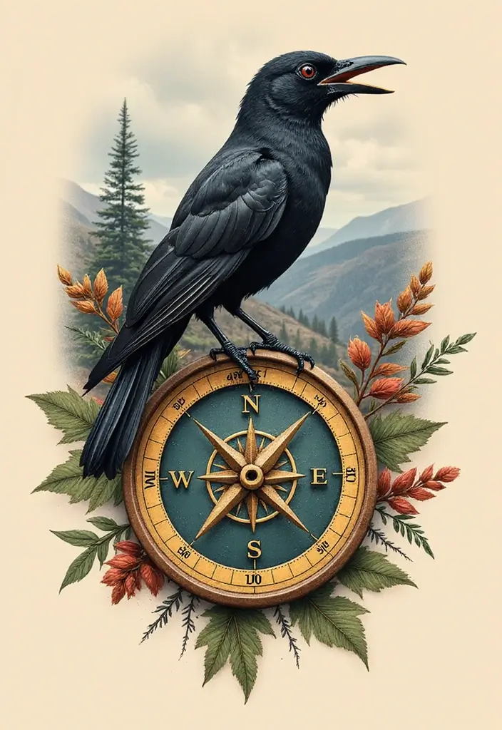 30 Blackbird Tattoo Meaning and Stunning Design Inspirations - 9. Journey and Travel