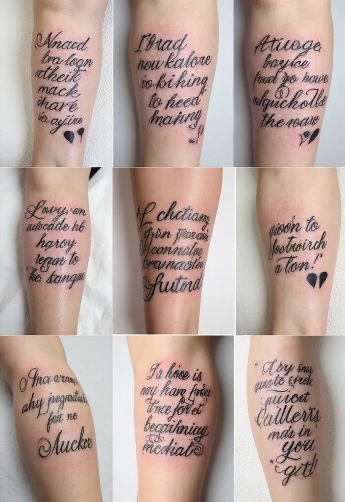30 Blackwork Tattoo Ideas That Are Bold and Artistic - 9. Quote Tattoos