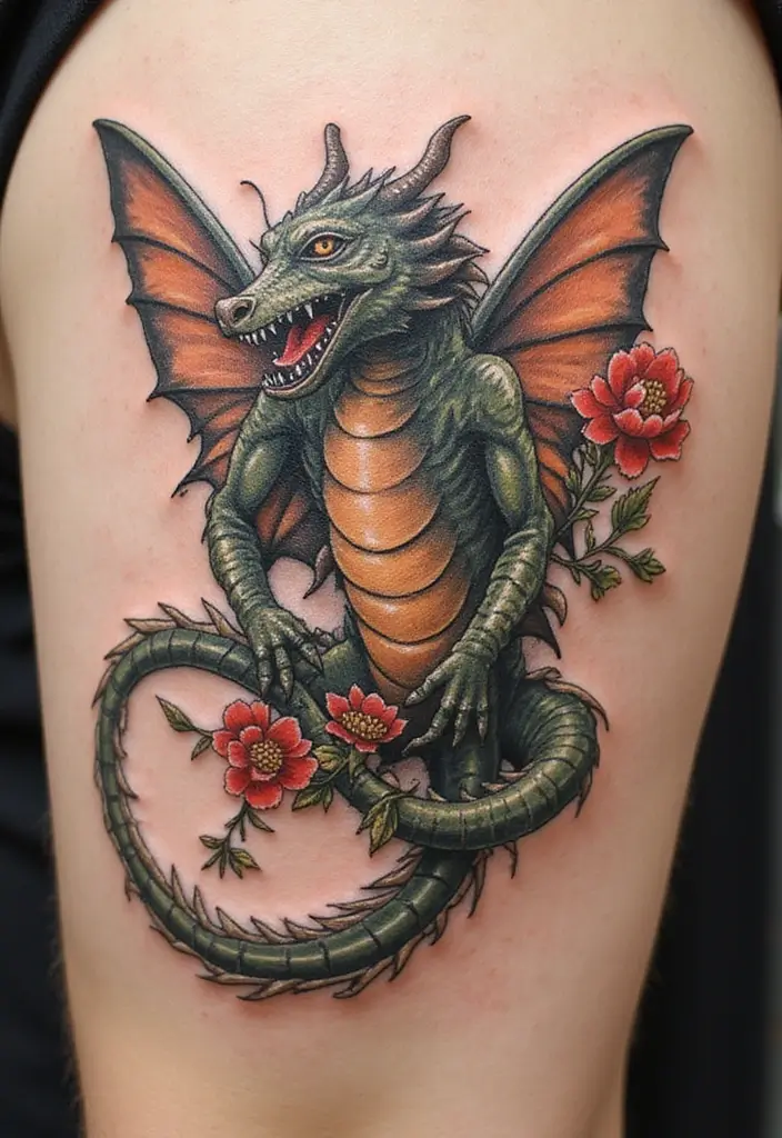 30 Chinese Dragon Tattoo Meaning and Artistic Designs - 9. Embracing Change and Transformation