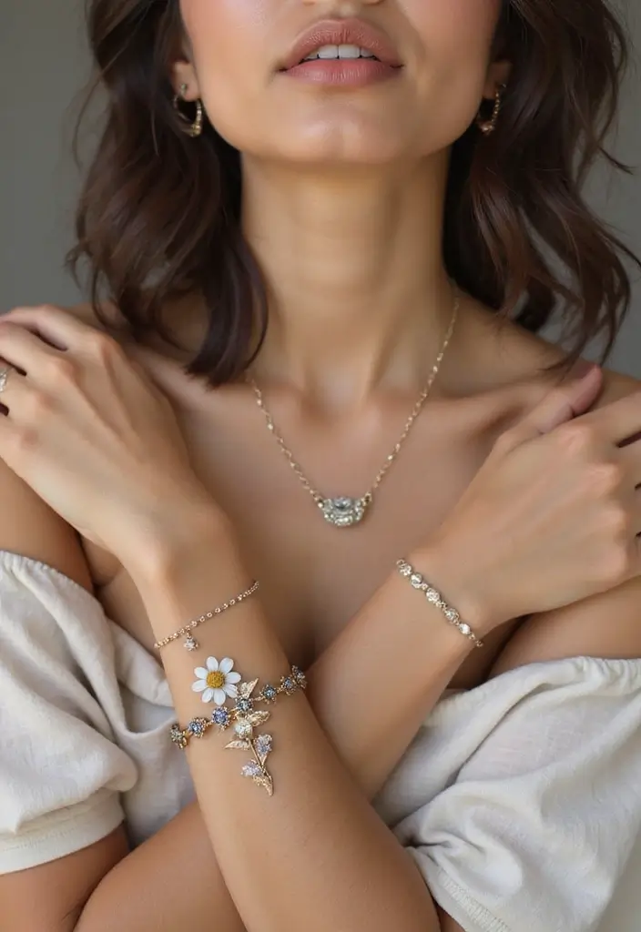 30 Daisy Chain Tattoo Inspirations for a Delicate Look - 9. Floral Wrist Wrap