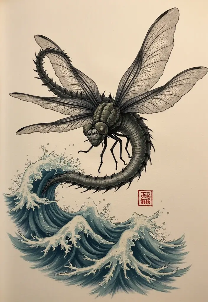 30 Dragonfly Tattoo Symbolism Ideas with Meaning - 9. Strength and Courage