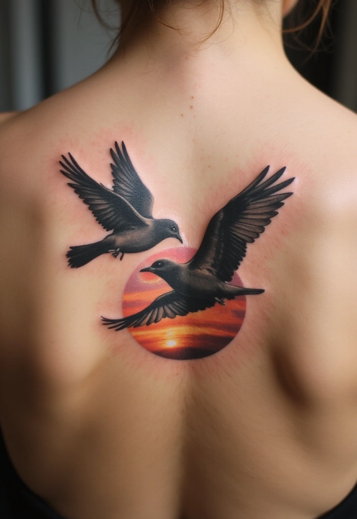 30 Eternal Love Tattoo Designs for Lasting Connection - 9. Birds in Flight