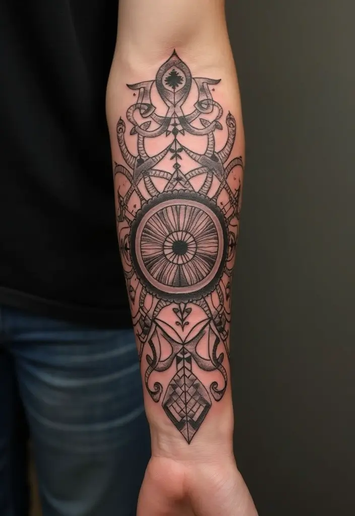 30 Inner Forearm Tattoo Ideas for a Personal Statement - 9. Cultural Symbols
