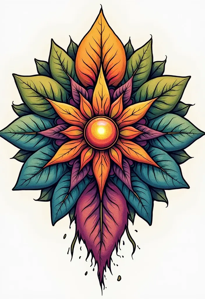 30 Mandala Tattoo Ideas with Spiritual and Geometric Beauty - 9. Eco-Friendly Ink Mandala