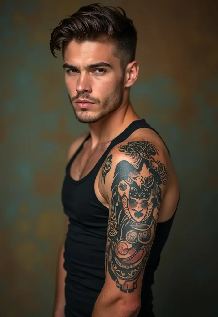 30 Creative Mermaid Tattoos for Men with Ocean Spirit - 9. Tribal Mermaid