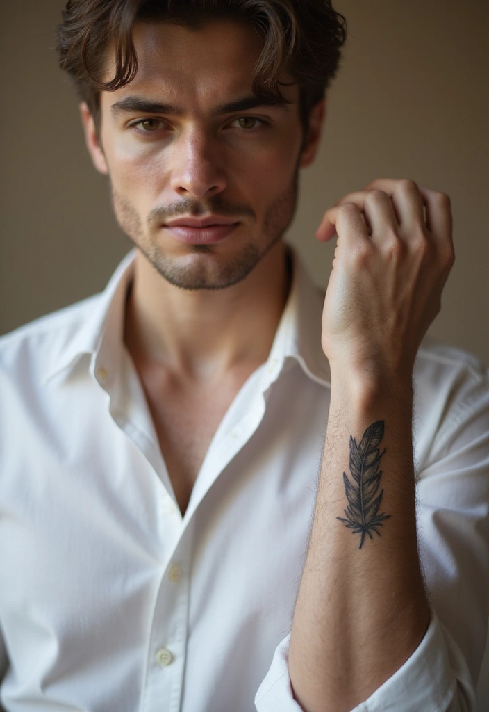 30 Symbol Hand Tattoos for Men That Speak Volumes - 9. The Feather