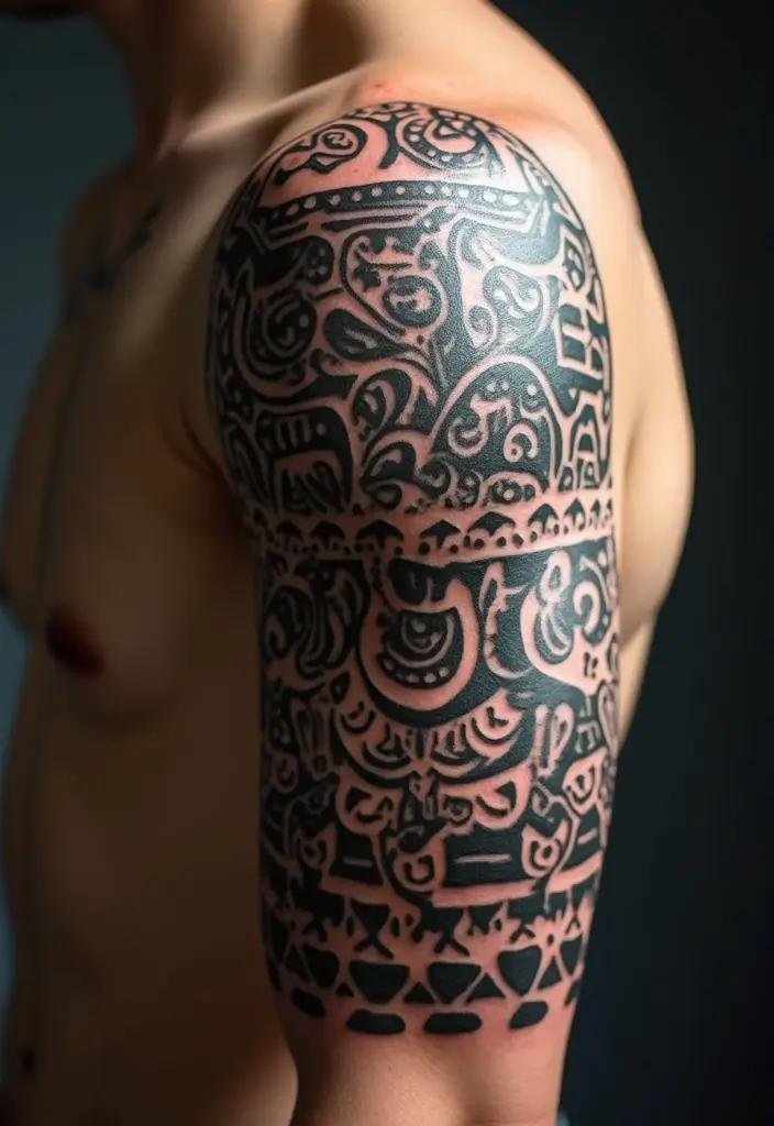 30 Upper Arm Tattoo Ideas for Bold Placement Choices - 9. Cultural Symbols