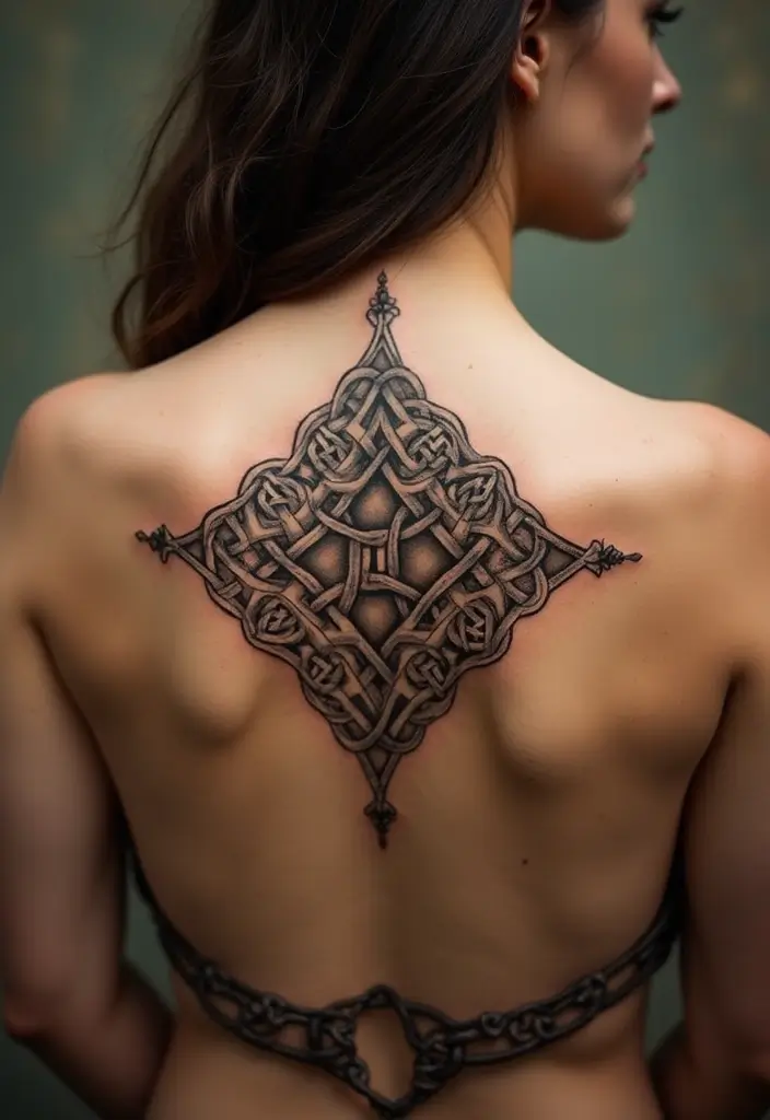 30 Valknut Tattoo Designs with Deep Norse Symbolism - 9. Valknut with Celtic Knots