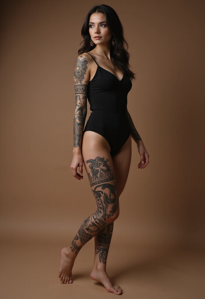 30 Women’s Leg Sleeve Tattoo Ideas That Stand Out - 9. Tribal Patterns and Symbols