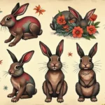 30 American Traditional Rabbit Tattoo Inspirations