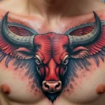 30 Bull Tattoo Chest Ideas Full of Strength