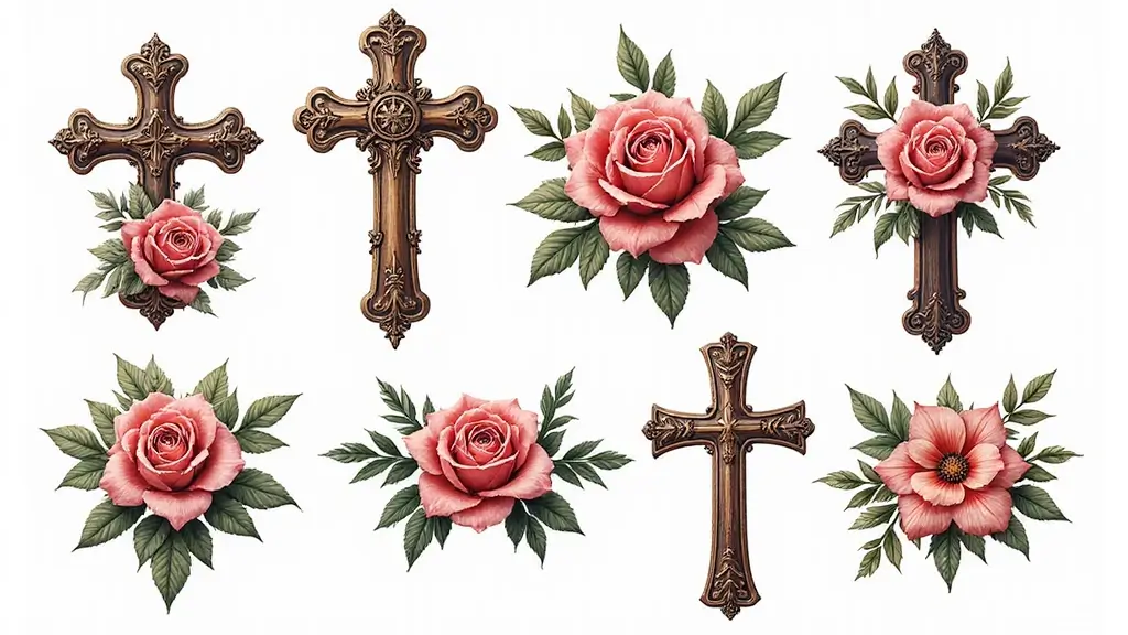 30 Cross with Flowers Tattoo Ideas That Blend Faith and Beauty