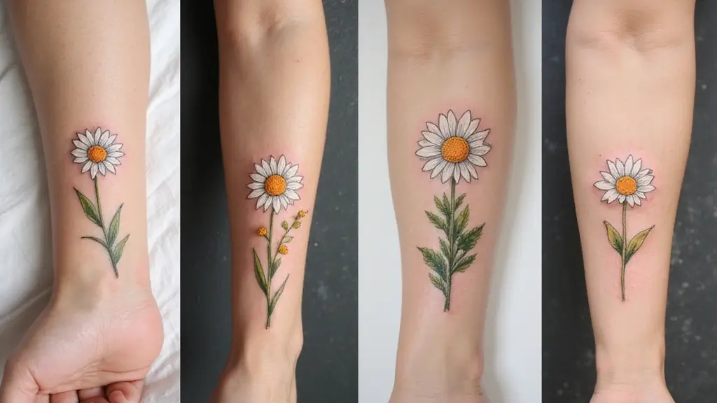 30 Daisy April Birth Flower Tattoo Designs You’ll Love