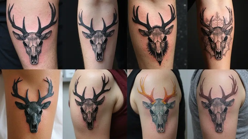 30 Deer Skull Tattoos That Capture Rustic Strength