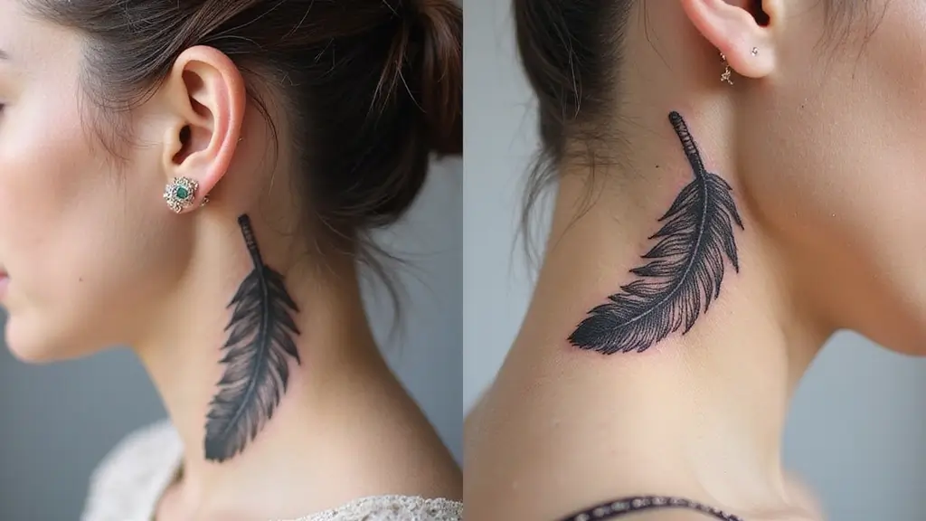 30 Feather Tattoo Behind Ear Meaning and Ideas