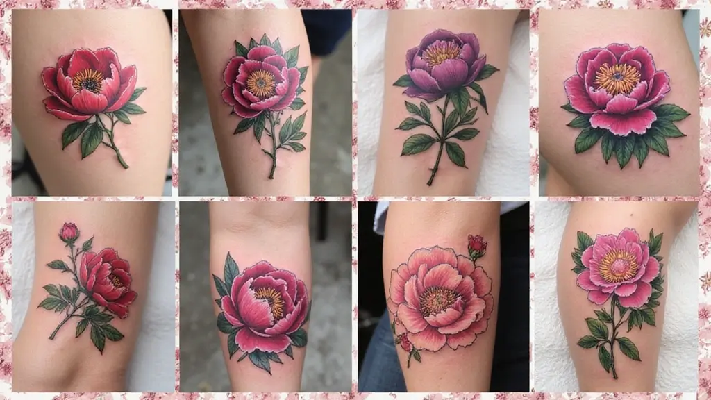 30 Peony Tattoo Ideas with Meaning and Elegance