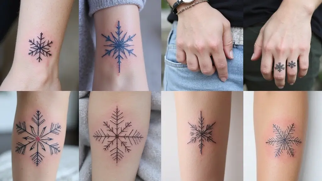 30 Snowflake Tattoo Ideas with Delicate and Unique Patterns