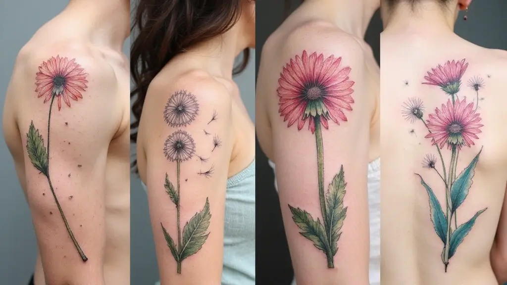 30 Symbolism of a Dandelion Tattoo with Stunning Designs