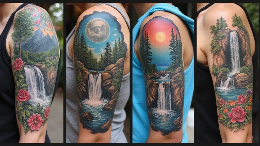 30 Waterfall Tattoos That Flow with Beauty