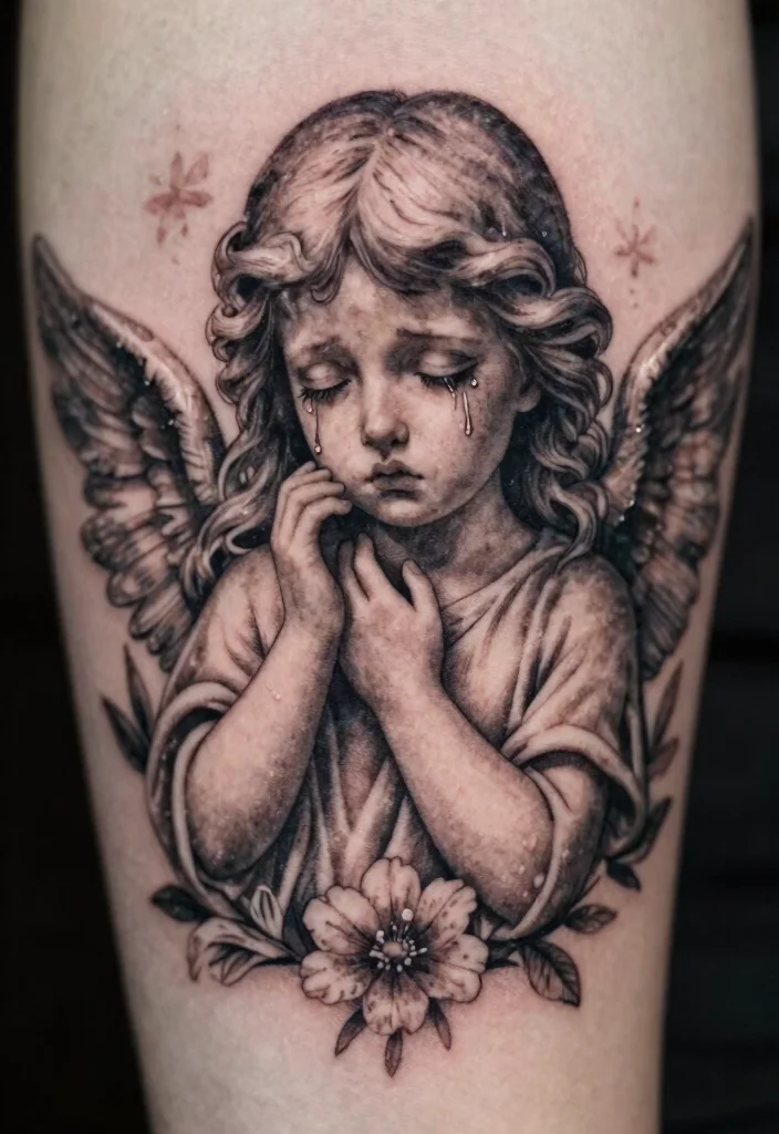 10 Always an Angel Never a God Tattoo Ideas With Dark Meaning 34 10 Always an Angel Never a God Tattoo Ideas With Dark Meaning 4. The Weeping Angel 0