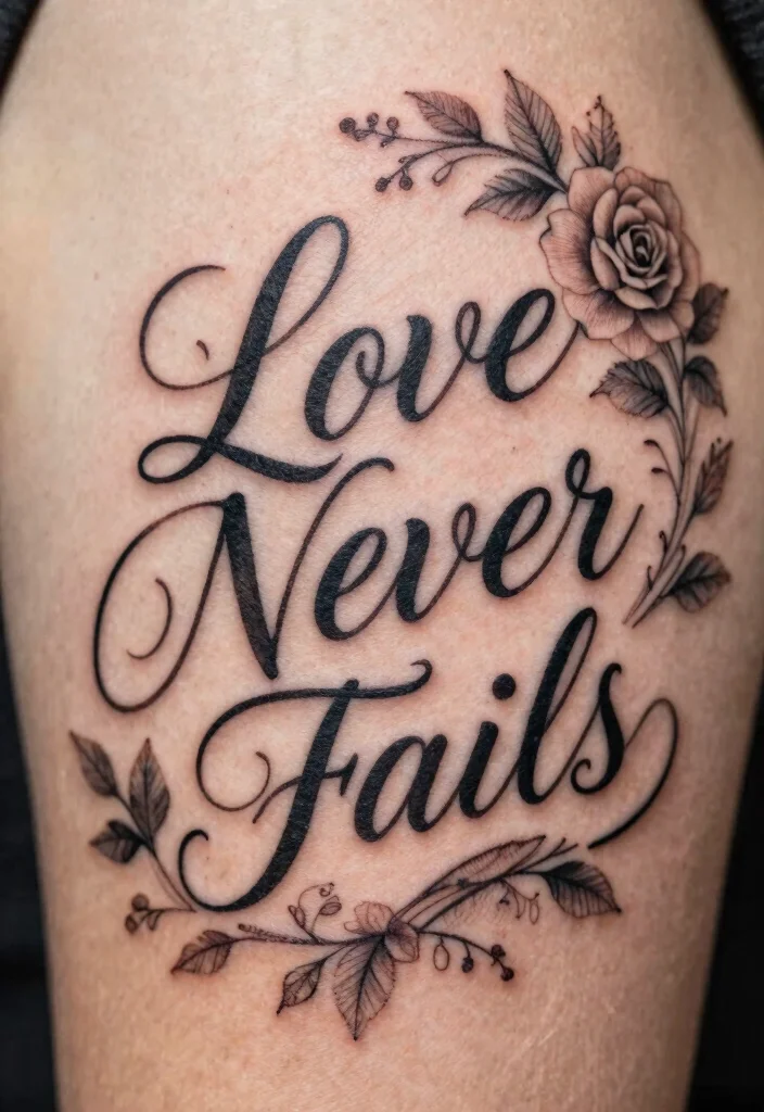 10 Bible Verse Rib Tattoo Ideas: Subtle, Personal, and Meaningful 34 10 Bible Verse Rib Tattoo Ideas Subtle Personal and Meaningful 4. Love Never Fails 1 Corinthians 138 0