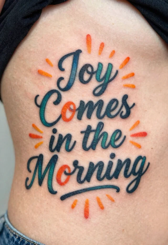 10 Bible Verse Rib Tattoo Ideas: Subtle, Personal, and Meaningful 67 10 Bible Verse Rib Tattoo Ideas Subtle Personal and Meaningful 7. Joy Comes in the Morning Psalm 305 0