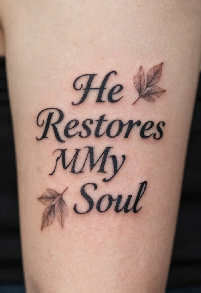 10 Bible Verse Rib Tattoo Ideas: Subtle, Personal, and Meaningful 78 10 Bible Verse Rib Tattoo Ideas Subtle Personal and Meaningful 8. He Restores My Soul Psalm 233 0