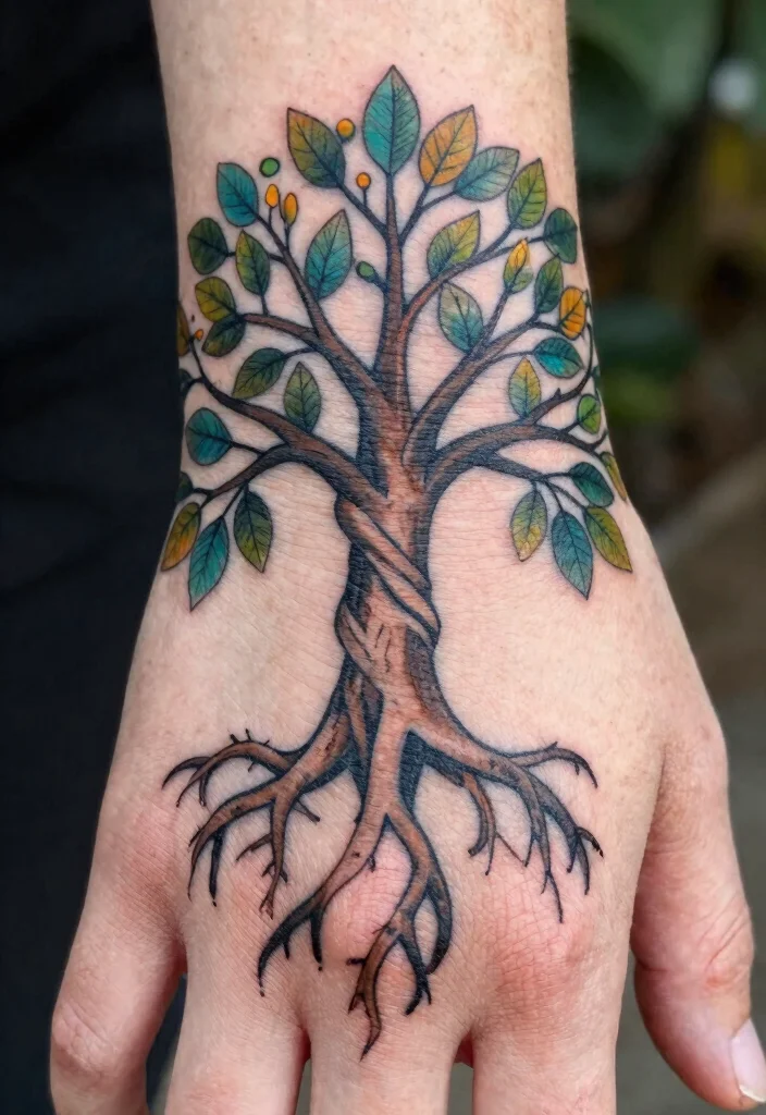 10 God Created You Different Hand Tattoo Ideas With Meaning 1. Tree of Life 0