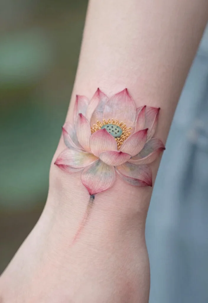 10 God Created You Different Hand Tattoo Ideas With Meaning 2. Lotus Flower 0