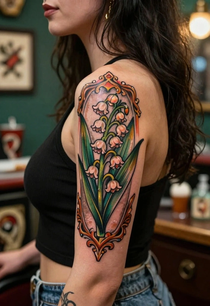 10 Lily of the Valley Back Tattoo Ideas Soft and Meaningful 34 10 Lily of the Valley Back Tattoo Ideas Soft and Meaningful 4. Vintage Style 0