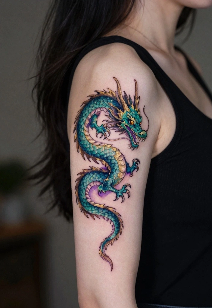 10 Mini Dragon Tattoo Ideas for Women: Small and Fierce 1 10 Mini Dragon Tattoo Ideas for Women Small and Fierce 1. Whimsical Watercolor Dragon 0