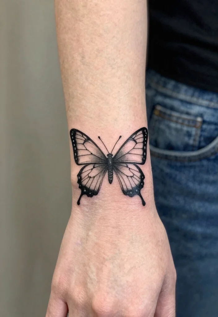 10 Small Butterfly Wrist Tattoo Ideas Delicate and Emotional 5. Geometric Butterfly Tattoo 0