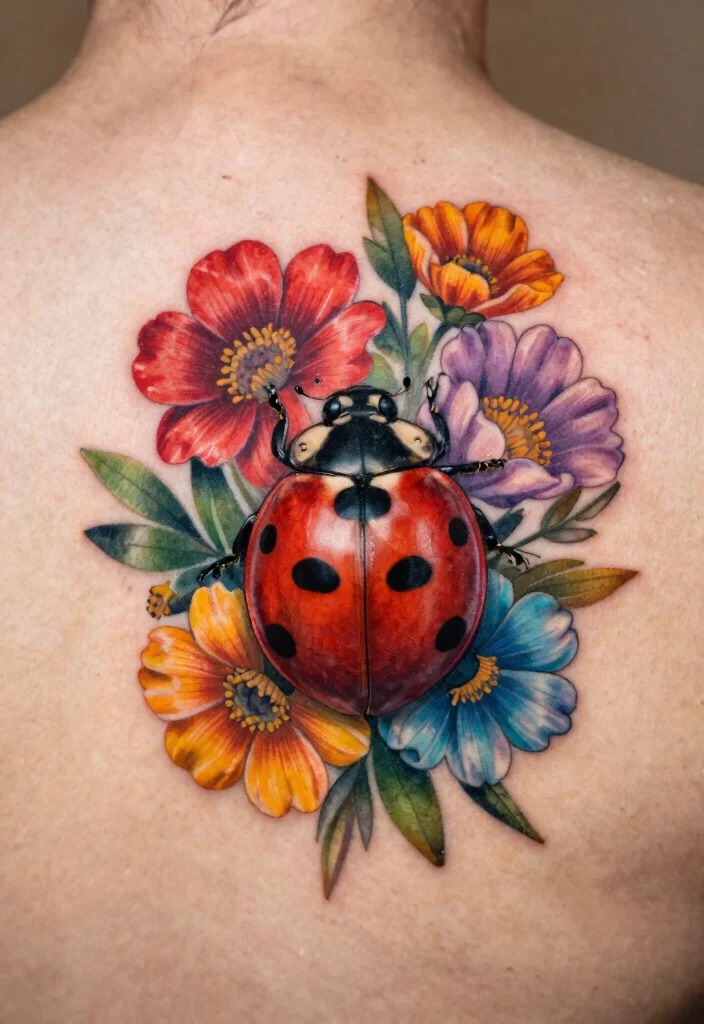 10 Small Ladybug Tattoo Ideas Simple And Charming 89 10 Small Ladybug Tattoo Ideas Simple And Charming 9. Ladybug with Floral Elements 0