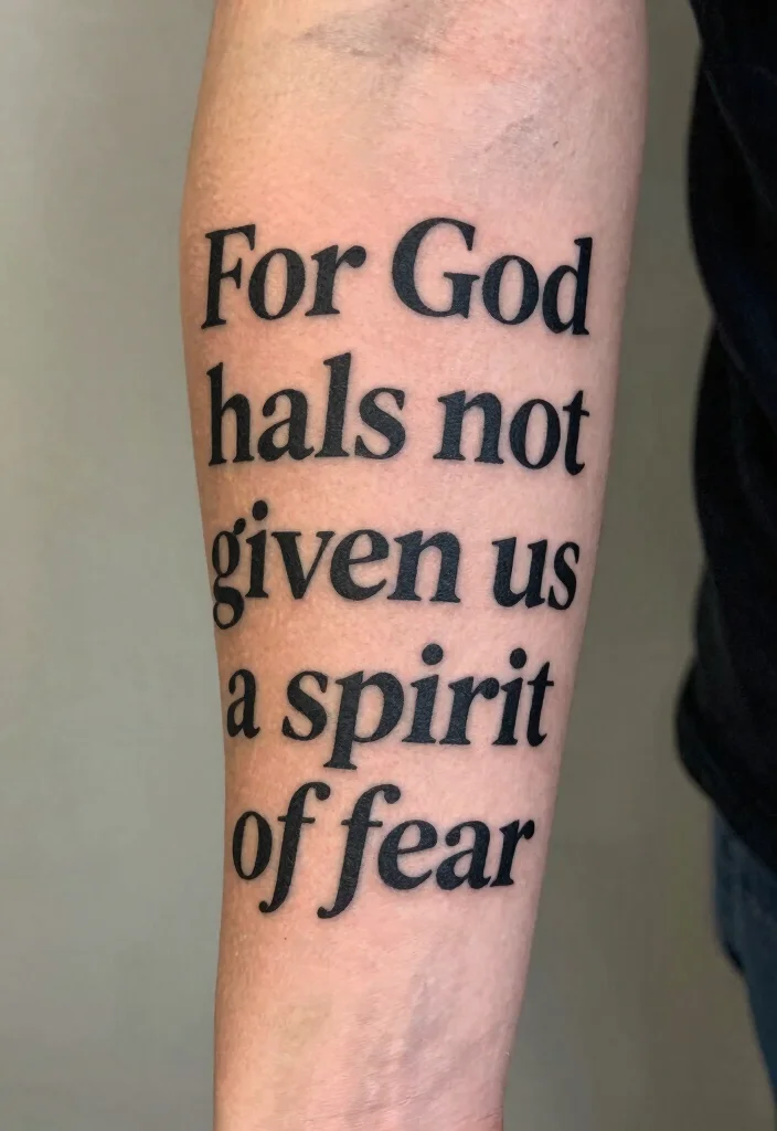 12 Bible Verse Forearm Tattoo Ideas Clean And Inspirational 10. 2 Timothy 17 Spirit of Power 0