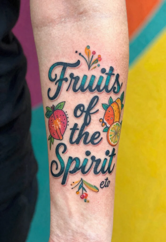12 Bible Verse Forearm Tattoo Ideas Clean And Inspirational 12. Galatians 522 23 Fruits of the Spirit 0