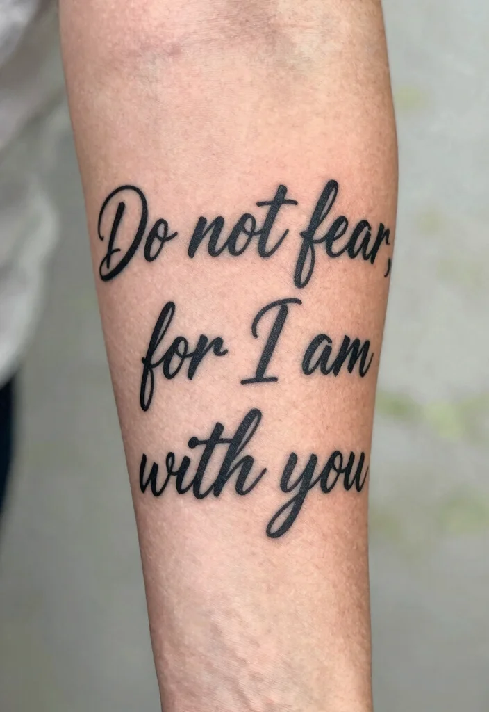 12 Bible Verse Forearm Tattoo Ideas Clean And Inspirational 5. Isaiah 4110 Do Not Fear 0