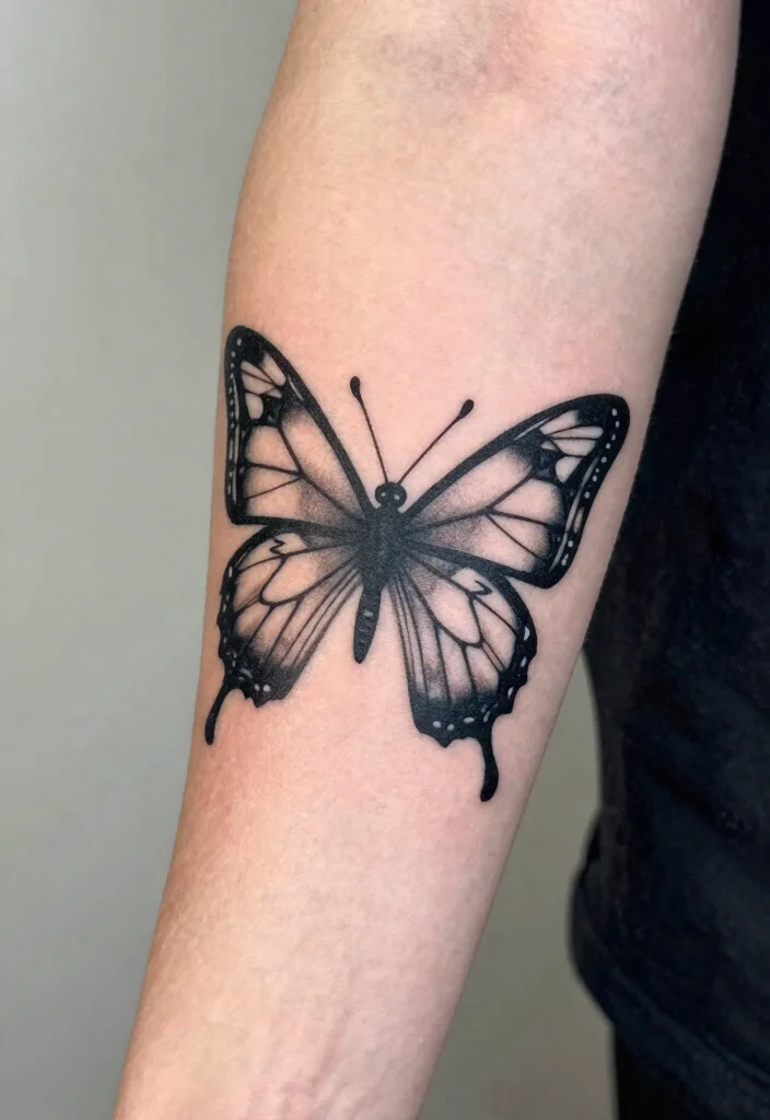 12 Butterfly Tattoo Ideas for Lost Loved Ones With Meaning 102 12 Butterfly Tattoo Ideas for Lost Loved Ones With Meaning 10. Geometric Butterfly Tattoo 0