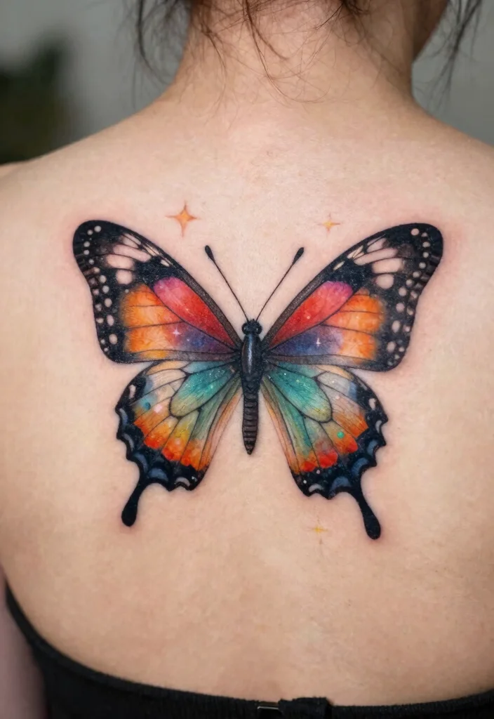 12 Butterfly Tattoo Ideas for Lost Loved Ones With Meaning 115 12 Butterfly Tattoo Ideas for Lost Loved Ones With Meaning 11. Large Back or Chest Piece 0