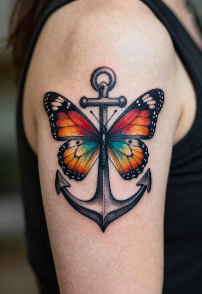 12 Butterfly Tattoo Ideas for Lost Loved Ones With Meaning 126 12 Butterfly Tattoo Ideas for Lost Loved Ones With Meaning 12. Butterfly with Symbols of Strength 0