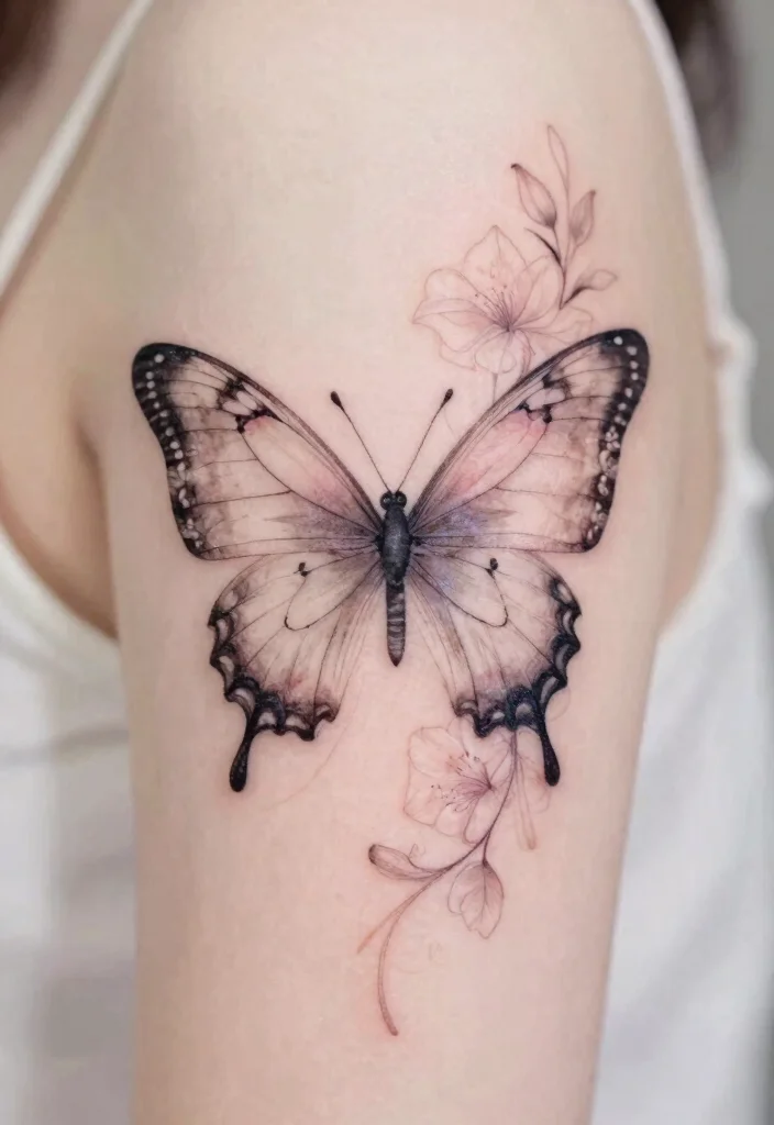 12 Butterfly Tattoo Meaning Ideas for Women: Symbolic and Deep 56 12 Butterfly Tattoo Meaning Ideas for Women Symbolic and Deep 6. Femininity and Elegance 0
