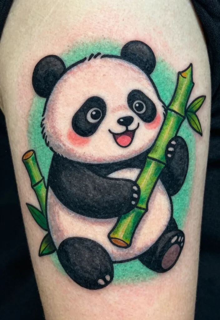 12 Cartoon Style Flash Tattoo Ideas: Fun and Playful 1 12 Cartoon Style Flash Tattoo Ideas Fun and Playful 1. The Cheerful Panda 0