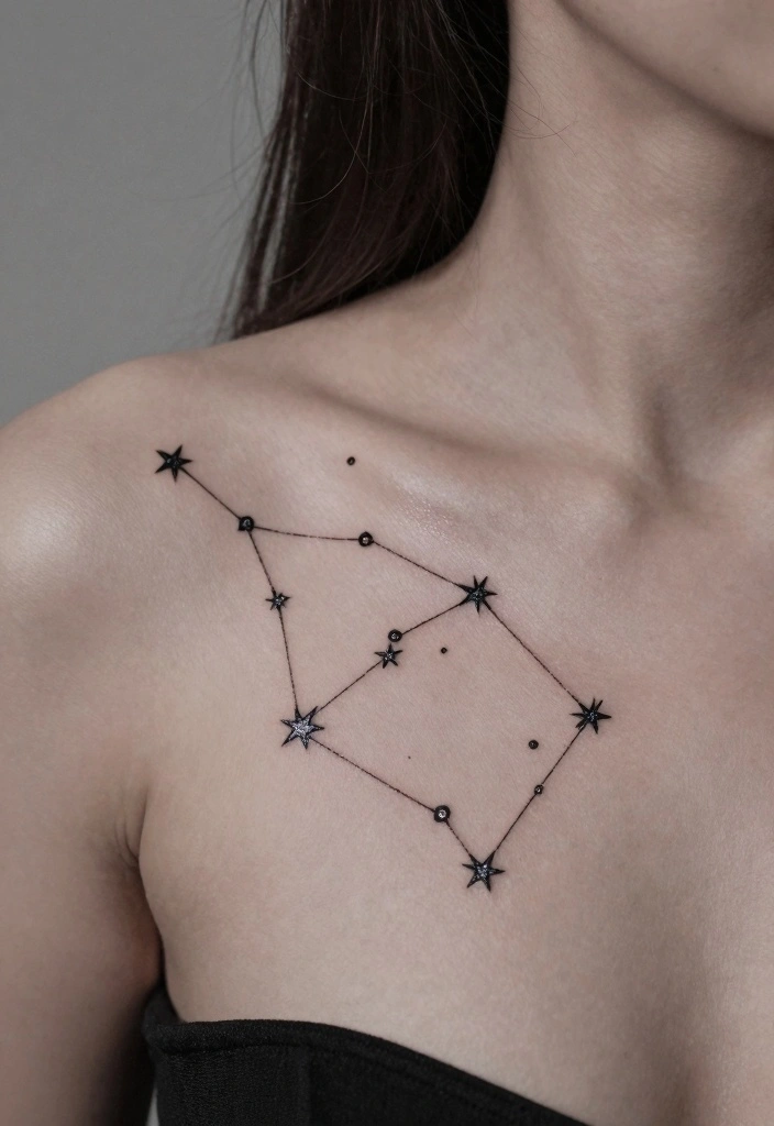 12 Female Baddie Chest Tattoo Ideas Bold And Confident 9. Zodiac Signs for Cosmic Connection 0
