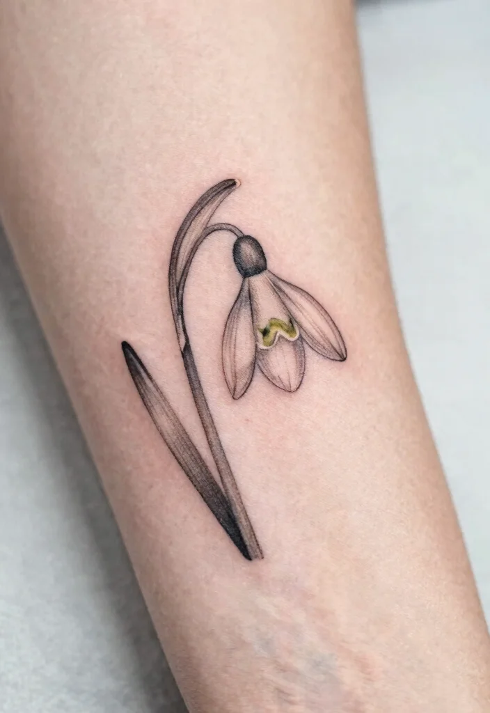 12 January and February Birth Flower Tattoo Ideas Symbolic 1 12 January and February Birth Flower Tattoo Ideas Symbolic 1. Delicate Snowdrop Design 0