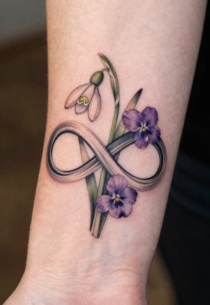 12 January and February Birth Flower Tattoo Ideas Symbolic 102 12 January and February Birth Flower Tattoo Ideas Symbolic 10. Floral Infinity Symbol 0