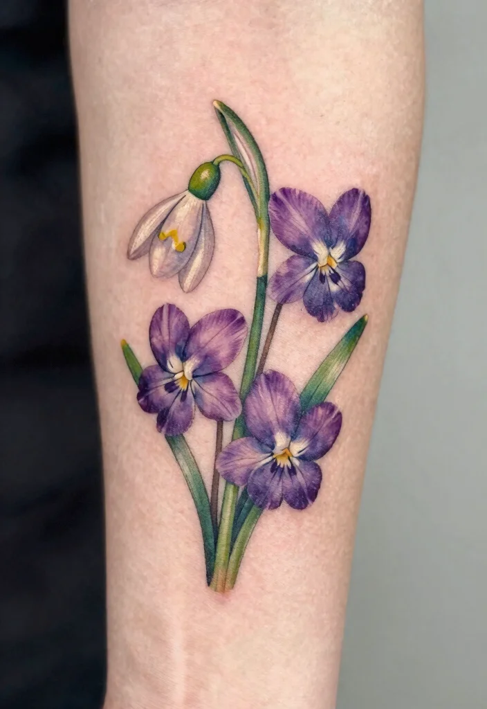 12 January and February Birth Flower Tattoo Ideas Symbolic 126 12 January and February Birth Flower Tattoo Ideas Symbolic 12. Combining Elements Tattoo 0