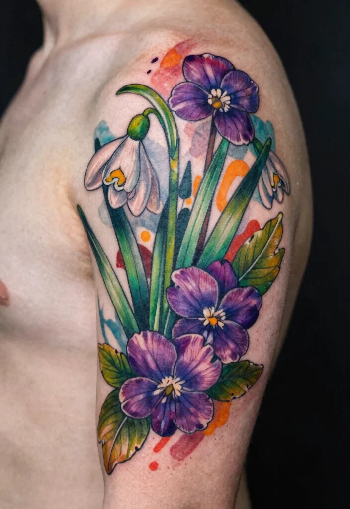 12 January and February Birth Flower Tattoo Ideas Symbolic 80 12 January and February Birth Flower Tattoo Ideas Symbolic 8. Floral Half Sleeve Design 0