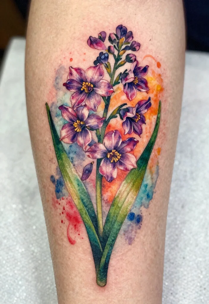12 July and September Birth Flower Tattoo Ideas: Elegant Symbols 45 12 July and September Birth Flower Tattoo Ideas Elegant Symbols 5. Watercolor Wonders 0