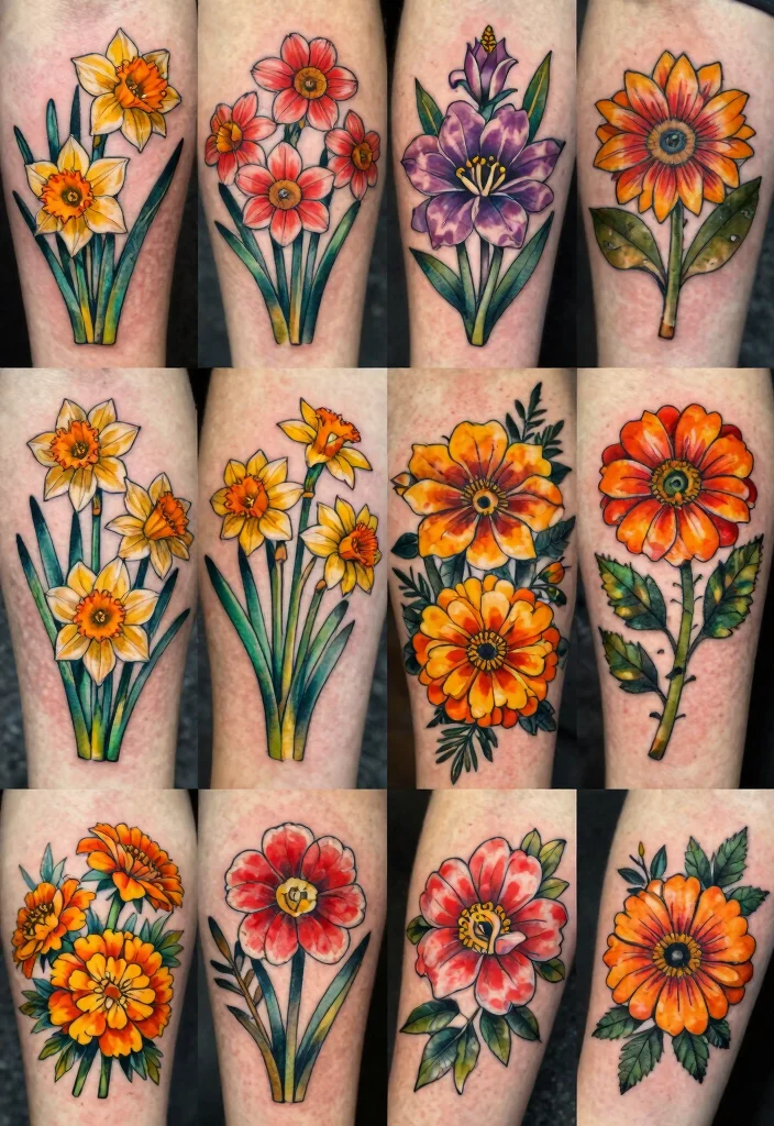 12 March and October Birth Flower Tattoo Ideas Unique Combos Conclusion 0