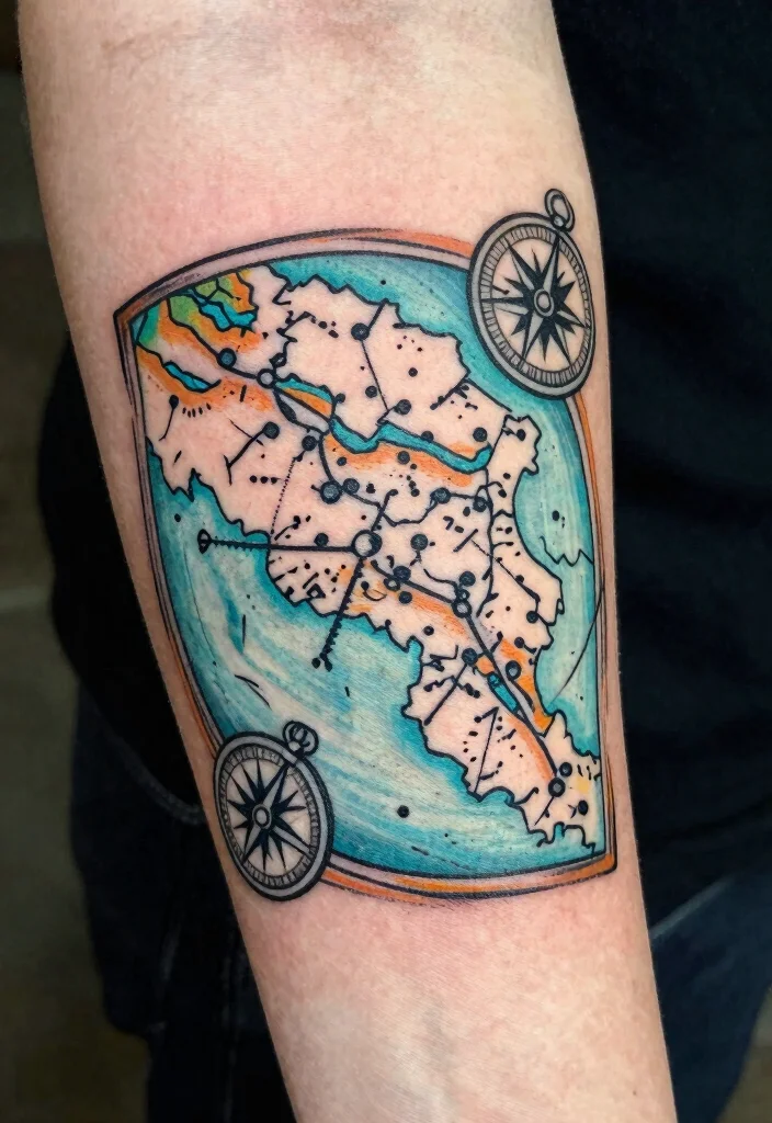 12 One Piece Flash Tattoo Ideas for Anime Fans 126 12 One Piece Flash Tattoo Ideas for Anime Fans 12. The Map of Adventure 0