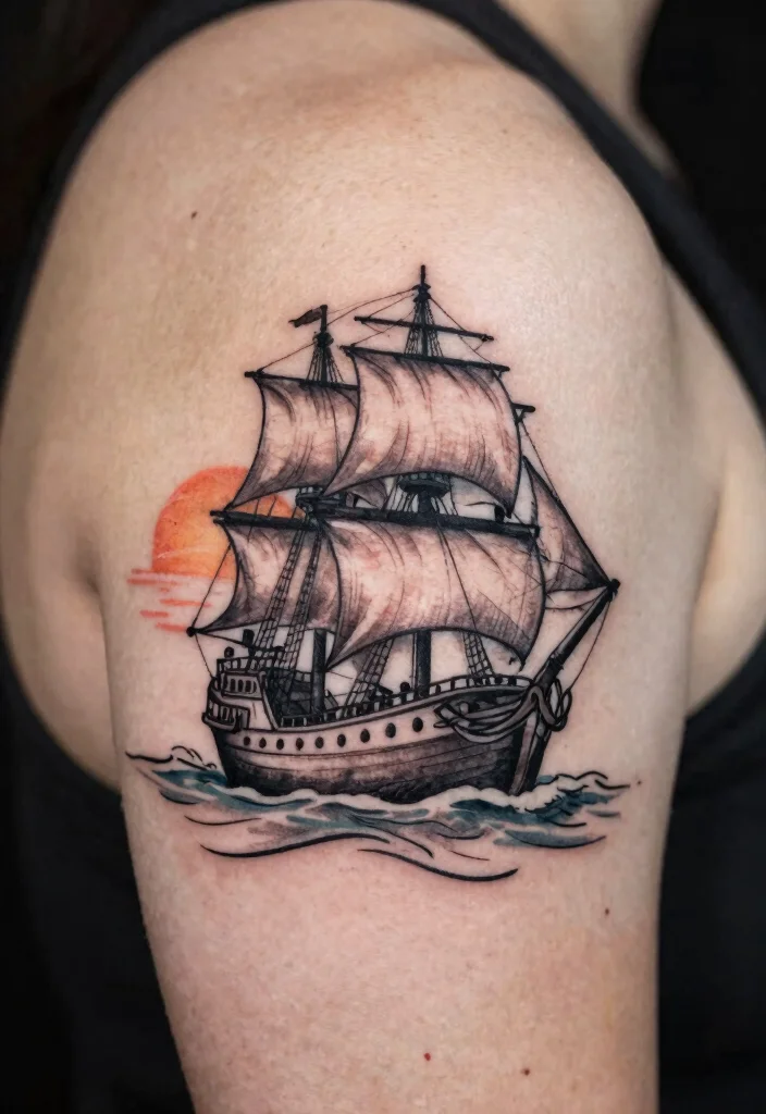 12 One Piece Flash Tattoo Ideas for Anime Fans 34 12 One Piece Flash Tattoo Ideas for Anime Fans 4. The Going Merry 0